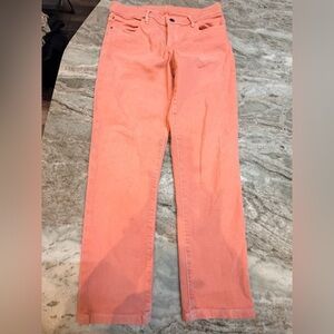 Calvin Klein Jeans Coral Peach Straight Leg Jeans CK Colored Denim Stretch 28